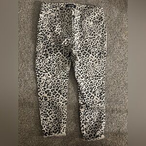 Express Black and Cream High Rise Jeans